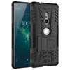 Dual Layer Rugged Tough Shockproof Case & Stand Sony Xperia XZ2 - Black